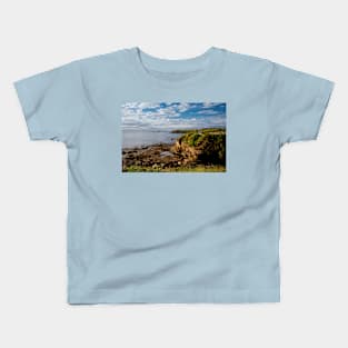 Looking south from Rocky Island, Seaton Sluice Kids T-Shirt